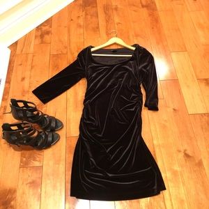 Black velour dress.